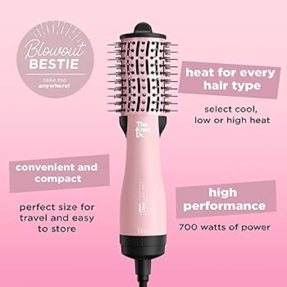 Conair InfinitiPRO The Knot Dr. Dryer Brush, Pink - Picture 4 of 7
